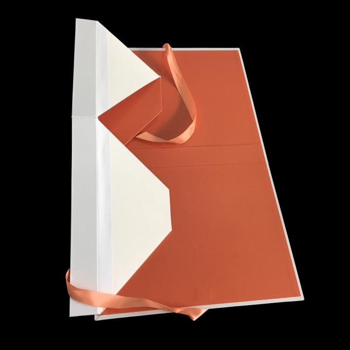 Weiße Pappband-Schließungs-faltende Geschenkboxen einzeln mit Abdeckungs-Laminierung