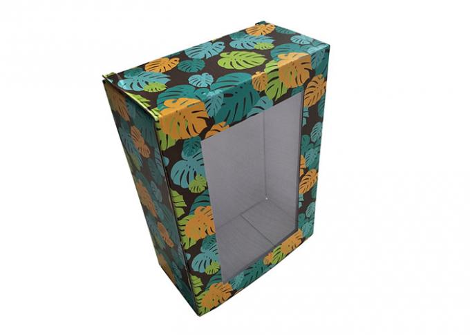 Transparente Fenster-Papier-Geschenkbox, wenn dekoratives Muster gedruckt wird