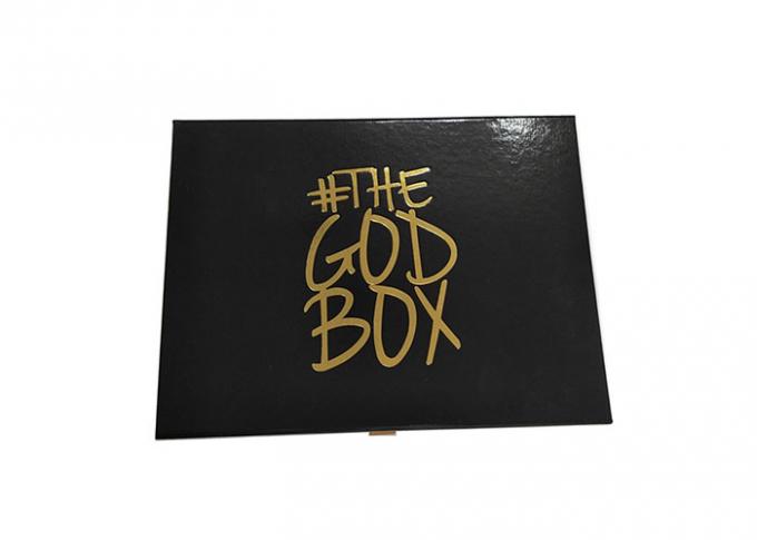 Das gedruckte Goldstempelnlogo falten Geschenkboxen, Buch geformte Papiergeschenkbox zusammen