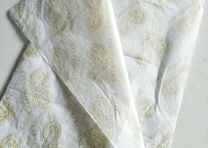 Goldenes Logo-Kleid Druckgeschenk-Seidenpapier-glatte weiße Farbe besonders angefertigt