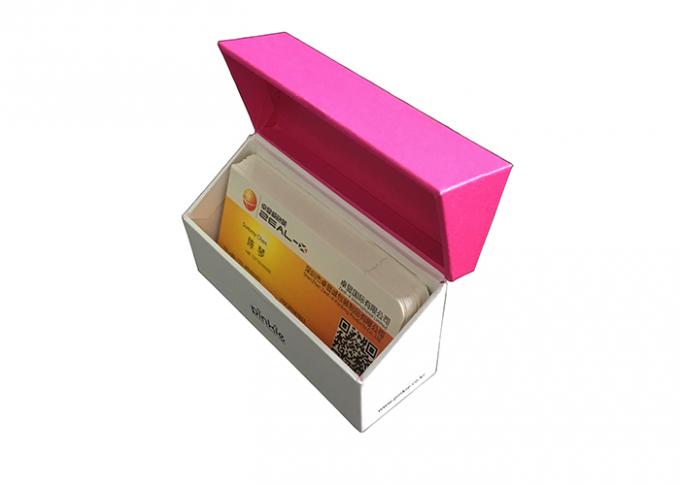 Heiße stempelnde Magnet-Geschenkbox-verpackende strukturierte Oberfläche mit rosa Farbe