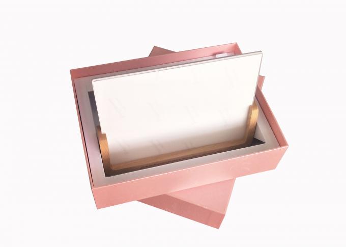 Album Lat-Satz-Geschenkbox-rosa Papierpappcover-foto-Rahmen-Verpacken