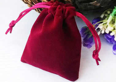 Schmuck-Verpackungs-Samt-Zugschnur-Taschen für das Geschenk, das heiße stempelnde Schnur gibt