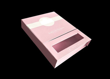 China Rosa magnetischer Schließungs-Geschenk-Karten-Kasten mit zwei Zwischenlagen und einem klaren Fenster usine