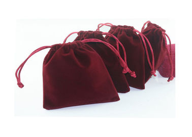 Personifiziertes rotes Samt-Zugschnur-Beutel-Folien-Logo für Jewelly Packaing
