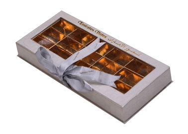 China Nahrungsmittelgrad-Papier-Geschenkbox CMYK/Pantone färbt die Schokolade, die mit PVC-Fenster verpackt usine