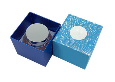 Blauer Deckel-und des niedrigen Kasten-50ml Hautpflege-Cremetiegel-tauchen Verpackenbehälter-UVbeschichtung auf