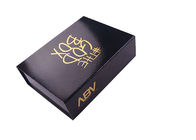 Rechteck-Pappfaltende Geschenkboxen mit schwarzem Fotoresist und heißem Goldlogo fournisseur