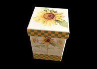 Fantastische Blumen druckten Geschenkbox mit Deckel-feuchtigkeitsfester recyclebarer Kappen-Spitze fournisseur