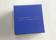 Blauer Pappuhr-Buch-geformter Kasten-glatte Laminierung packt Leichtgewichtler ein fournisseur
