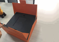 Pappbuch-geformter Kasten-orangefarbenes Spitzen gedruckt mit schwarzem Fach fournisseur