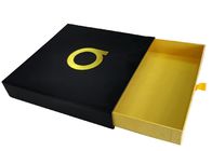 Schwarzes gleitendes Fach-Geschenkbox-Folien-Gold prägeartiges Papierlogo für Kleidung fournisseur