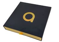 Schwarzes gleitendes Fach-Geschenkbox-Folien-Gold prägeartiges Papierlogo für Kleidung fournisseur