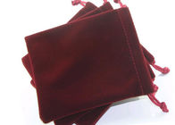 Personifiziertes rotes Samt-Zugschnur-Beutel-Folien-Logo für Jewelly Packaing fournisseur
