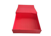 Rote magnetische faltbare Geschenkbox-heißes Folien-Schwarz-Logo für das Kleidungs-Verpacken fournisseur