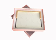 Eleganter rosa Deckel und niedrige Kästen, kundengebundene Größen-Pappgeschenkboxen für Album fournisseur