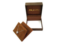 Goldstempelnlogo-umkleidet dekorative Geschenkbox-Halskette Schaum-Samt-Rohstoff fournisseur