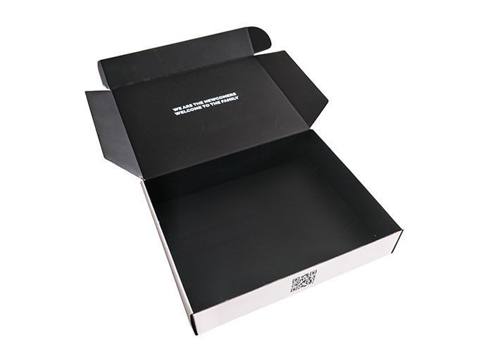 Gewölbte glatte Laminierungs-Papiergeschenkbox, schwärzen Druckverpackenkarton-Kasten fournisseur