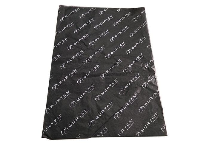 Schwarzes Massenseidenpapier, bequemes Blumen-Packpapier mit Logo gedruckt fournisseur