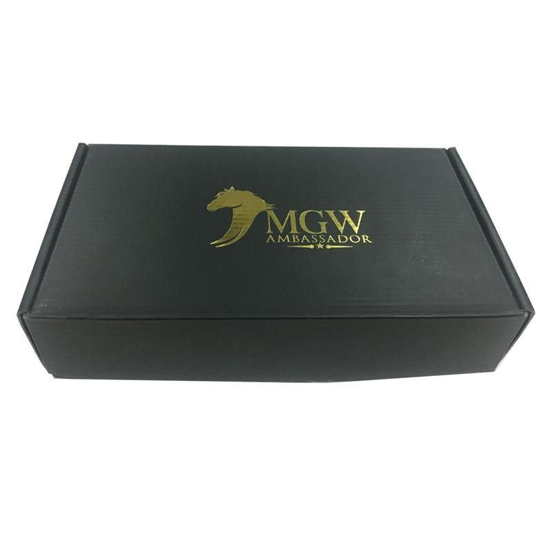 35 x 24 x 7cm runzelten Geschenkbox-Goldlogo Soem mit schwarzer Farbe fournisseur