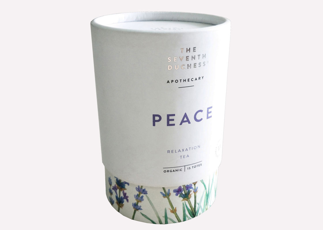 Umweltfreundliche runde Pappgeschenkboxen kundengebundene Größe für das Tee-Verpacken fournisseur