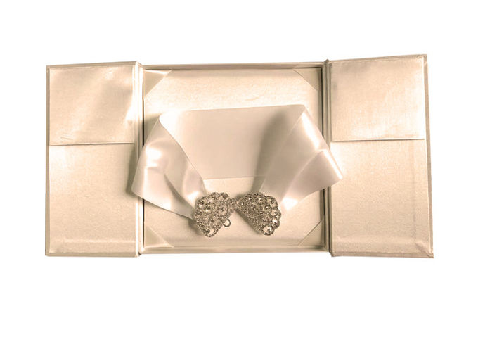 Hochzeits-Einladungs-dekorative Geschenkboxen 2 offene Seiten fertigen mit Band kundenspezifisch an