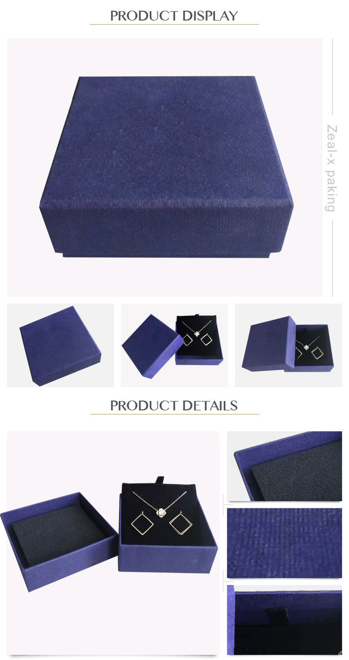 Kundenspezifischer Farbpapier-Geschenkbox-Pappschmuck-Papier-Satz, der mit Schaum verpackt