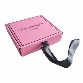 China Rosa Druckpapier-Geschenkbox, 35 x 23 x 9cm runzelte Verschiffen-Kästen usine