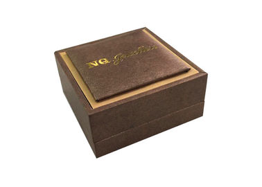 China Goldstempelnlogo-umkleidet dekorative Geschenkbox-Halskette Schaum-Samt-Rohstoff usine