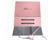 Prägungslogo-faltende Geschenkbox-rosa Farbe Rose für das Kleidungs-Verpacken fournisseur